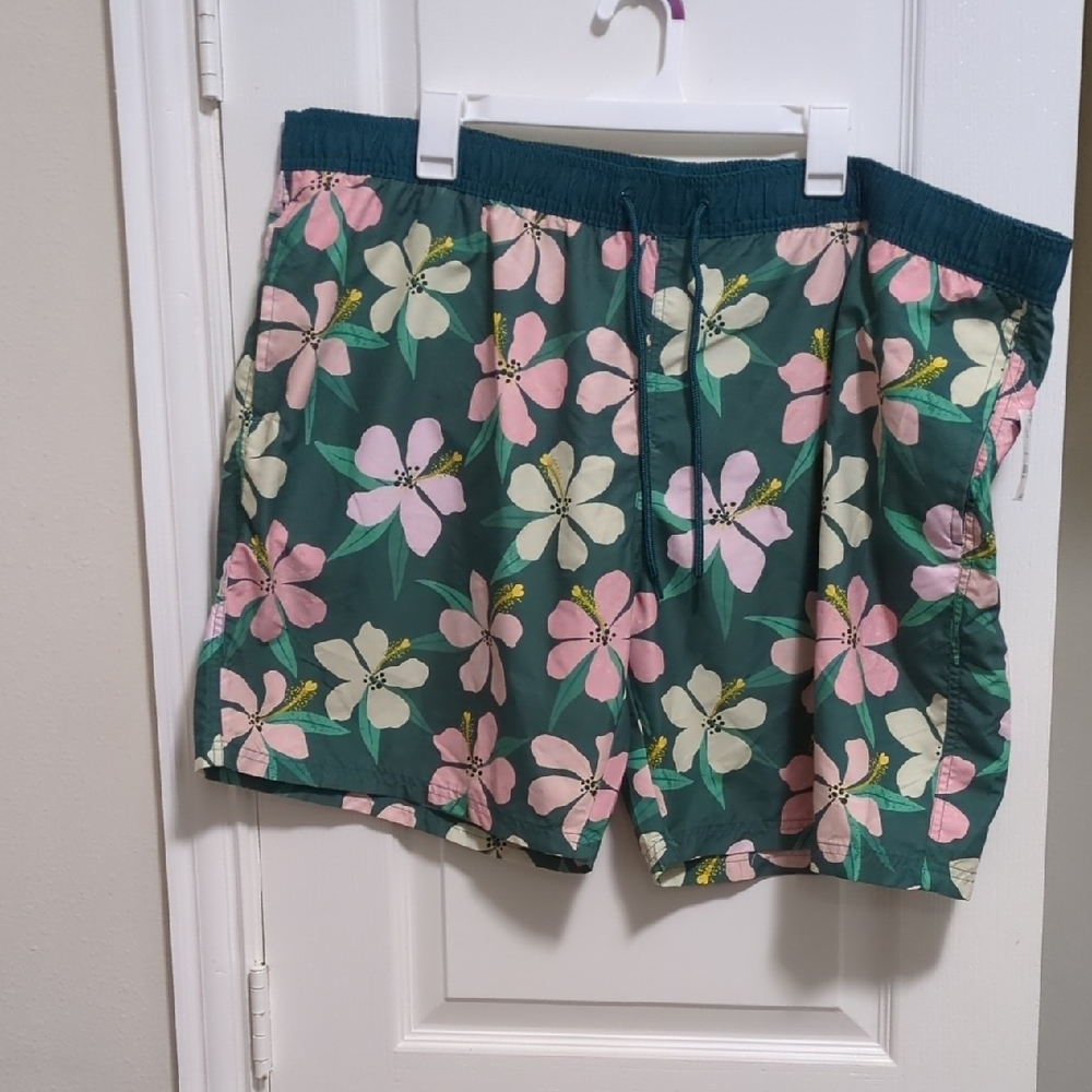 MAD Engine Men's Exotic Flower Swim Shorts XXL